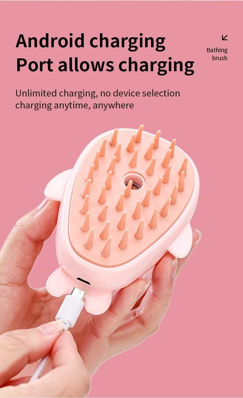 MikyPet 3-in-1 Rechargeable Steam Grooming Brush