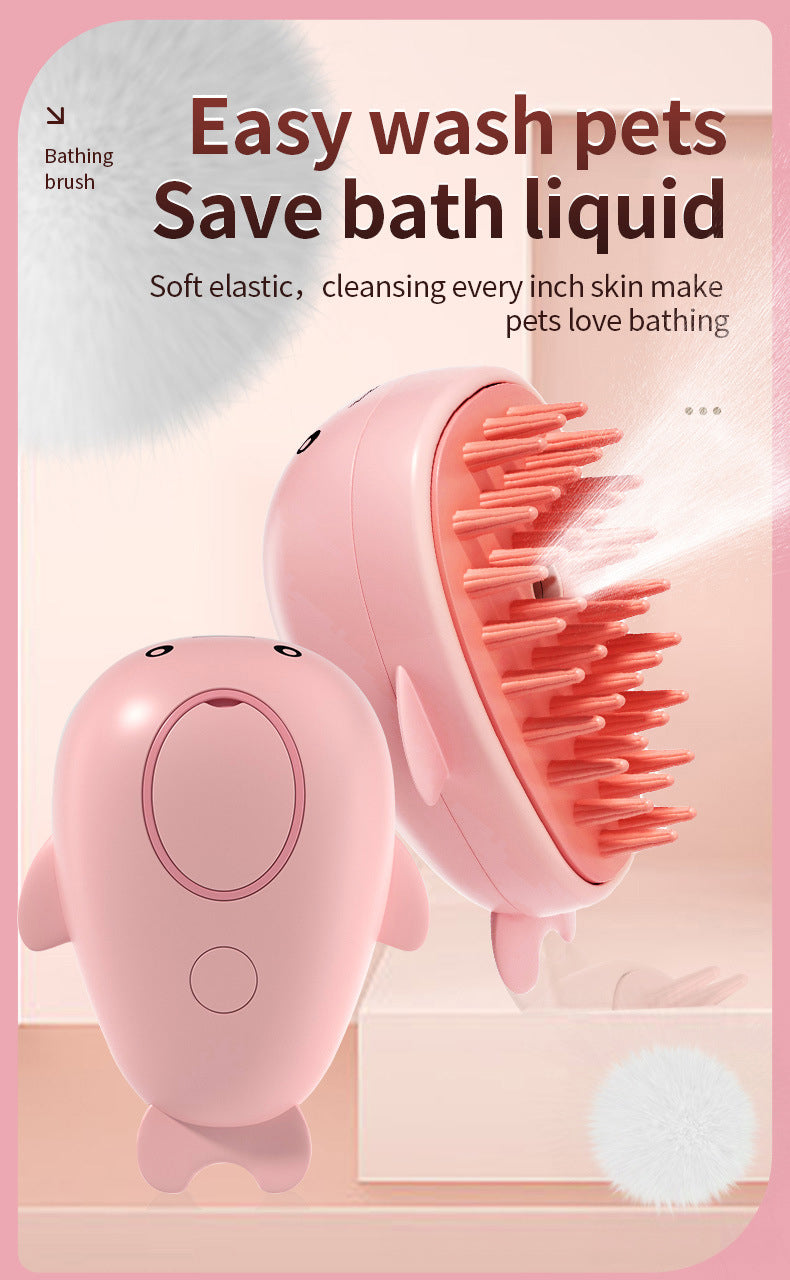 MikyPet 3-in-1 Rechargeable Steam Grooming Brush