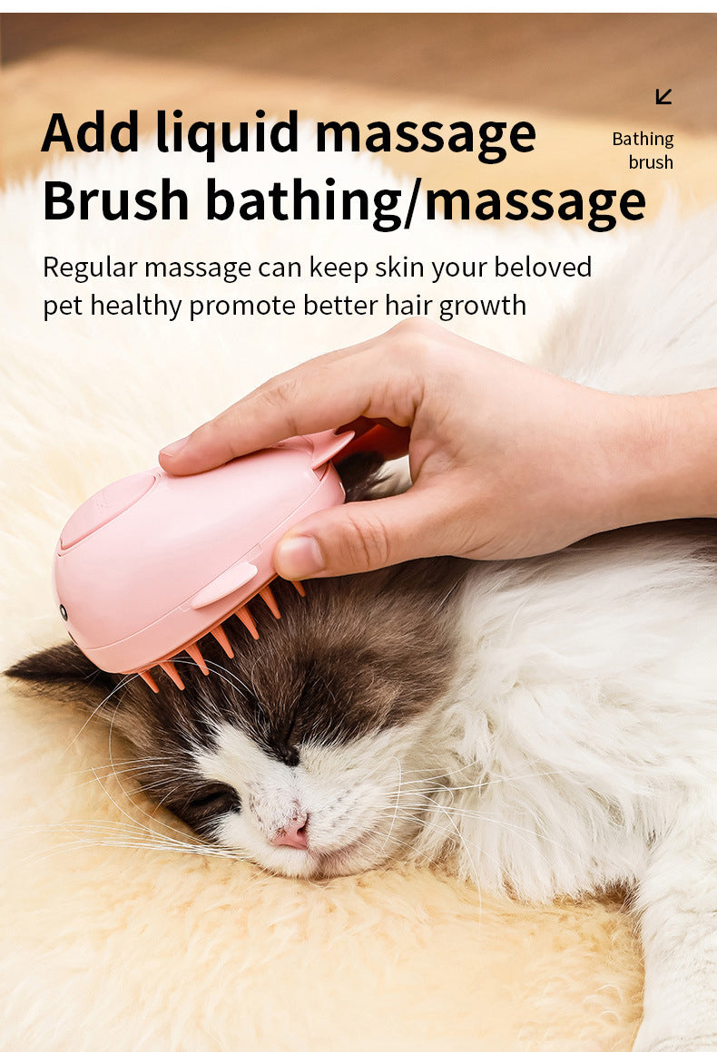 MikyPet 3-in-1 Rechargeable Steam Grooming Brush